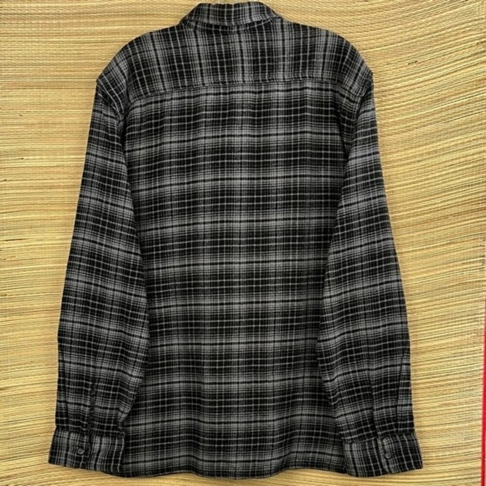 NWT LEVI’S Classic 100% Cotton Flannel Checkered Casual Navy/Gray Shirt Sz XXL - Picture 6 of 11